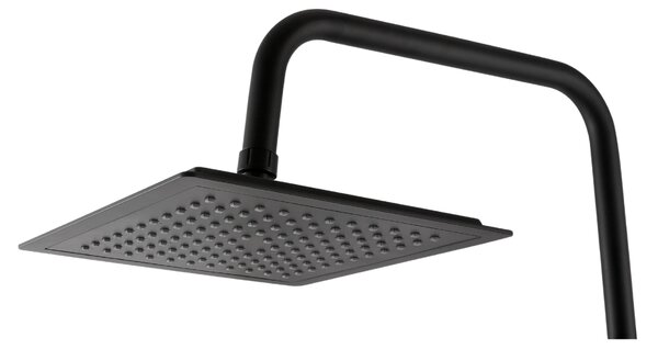 Invena Stelona, ​​set de duș cu baterie cu pârghie, negru mat, INV-AU-34-B04-Q