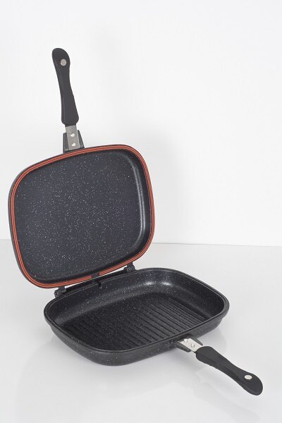 Tigaie dubla ZILAN ZLN9522,culoare negru Diametru 30 cm, garnitura silicon rezerva