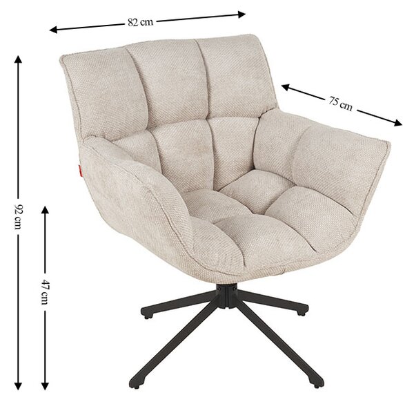 Scaun Living Rotativ LCM0106AS Bej