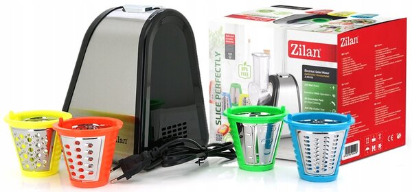 Razatoare si Feliator Zilan ZLN0498 Fresh, Putere 200W, 4 accesorii, Inox