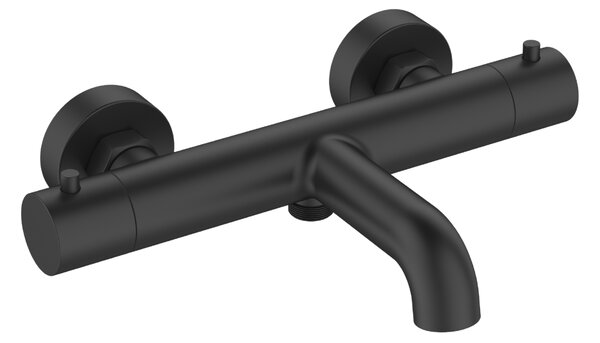 Invena Termora, baterie termostatică pentru cadă, negru mat, INV-BT-W1-004-V