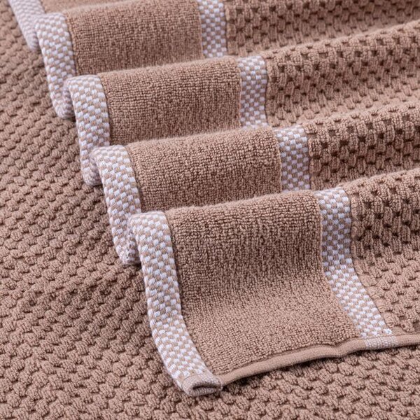 Set de 2 prosoape de baie din frotir MODENA latté 70 x 140 cm