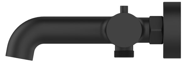 Invena Termora, baterie termostatică pentru cadă, negru mat, INV-BT-W1-004-V