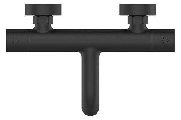Invena Termora, baterie termostatică pentru cadă, negru mat, INV-BT-W1-004-V