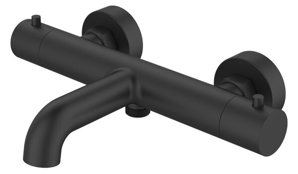 Invena Termora, baterie termostatică pentru cadă, negru mat, INV-BT-W1-004-V