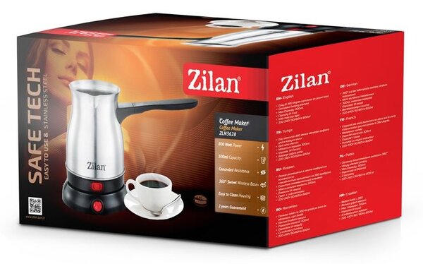 Ibric electric pentru cafea Zilan ZLN3628, Putere 800W, Capacitate 6 cesti