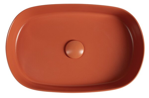 Isvea Lavoar de blat ceramic Isvea, INFINITY OVAL, 55x36cm, teracotă, 10NF65055-2U