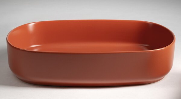 Isvea Lavoar de blat ceramic Isvea, INFINITY OVAL, 55x36cm, teracotă, 10NF65055-2U