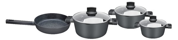 Set de oale Zilan ZLN0959 Negru, cu 7 piese, invelis din marmura si manere fine la atingere
