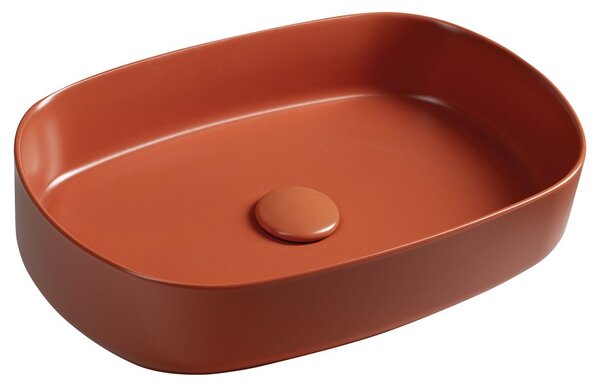 Isvea Lavoar de blat ceramic Isvea, INFINITY OVAL, 55x36cm, teracotă, 10NF65055-2U