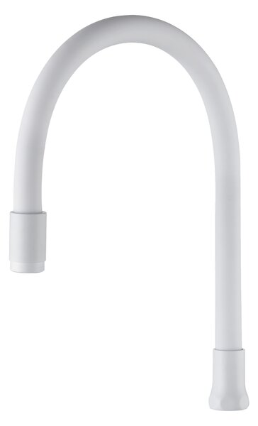 Invena Pogo, pipă flexibilă cu 1 funcție pentru baterie de lavoar, albă, INV-SC-B1-230-L