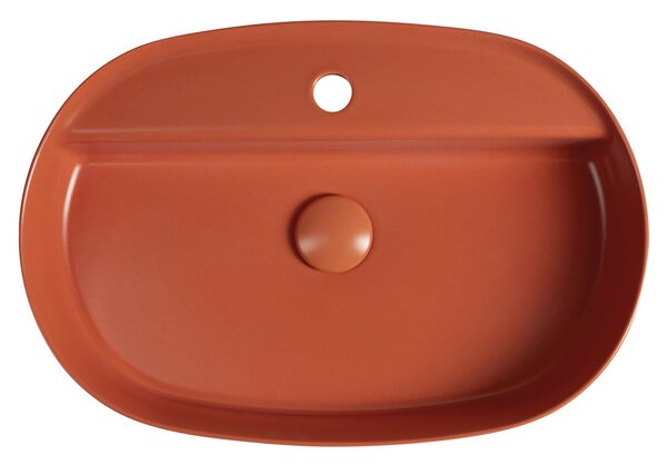 Isvea Lavoar de blat ceramic Isvea, INFINITY OVAL, 60x40cm, teracotă, 10NF65060-2U
