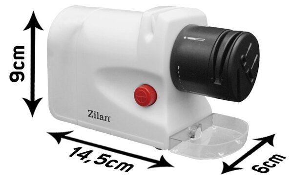 Ascutitor de cutite Zilan ZLN2175 Alb, 15W, ultra compact, 2 nivele, ascutire si slefuire