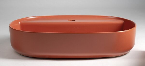 Isvea Lavoar de blat ceramic Isvea, INFINITY OVAL, 60x40cm, teracotă, 10NF65060-2U