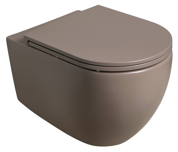 Isvea Isvea, Capac WC INFINITY, SLIM, Închidere silențioasă, Easy Take, gri taupe, 40KF0531I