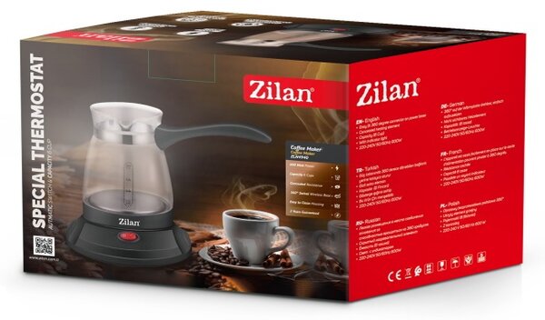 Ibric electric Zilan ZLN4940 Transparent, putere 600W, capacitate 6 cesti, detasabil de baza