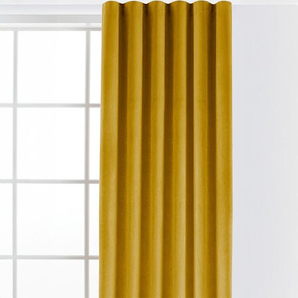Draperie catifelată FILUMI muştar 140 x 250 cm 1 buc