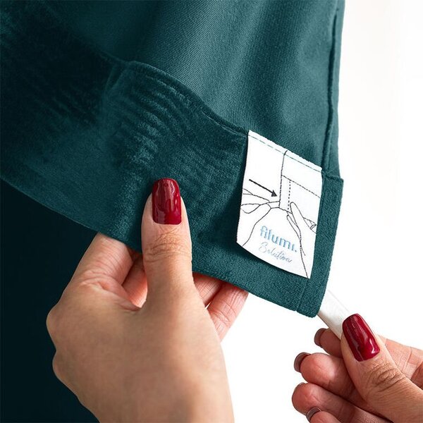 Draperie catifelată FILUMI petrol 140 x 250 cm 1 buc