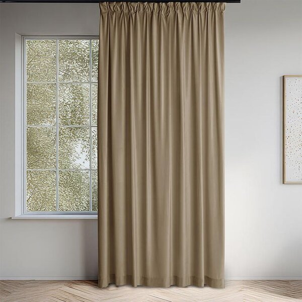 Draperie catifelată FILUMI bej închis 140 x 250 cm 1 buc