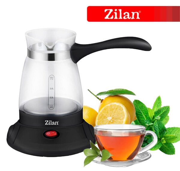 Ibric electric Zilan ZLN4940 Transparent, putere 600W, capacitate 6 cesti, detasabil de baza