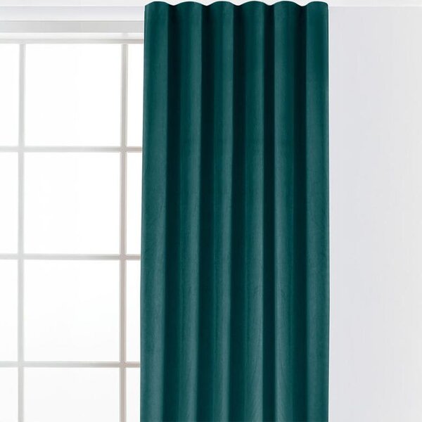 Draperie catifelată FILUMI petrol 140 x 250 cm 1 buc