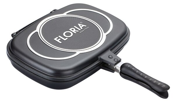 Tigaie dubla Floria ZLN7019 Negru, parti detasabile, usor de curatat