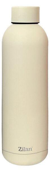 Termos Zilan ZLN9839 tip sticla sport, capacitate 500ml, interior din inox, pereti dublii, crem