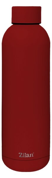 Termos Zilan ZLN9842 tip sticla sport, capacitate 500ml, interior din inox, pereti dublii, rosu