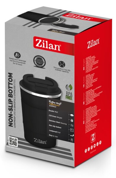 Cana Termos Zilan ZLN9922 - 510ml, Inox, Pereti Dubli, Mentine Temperatura 6-12h