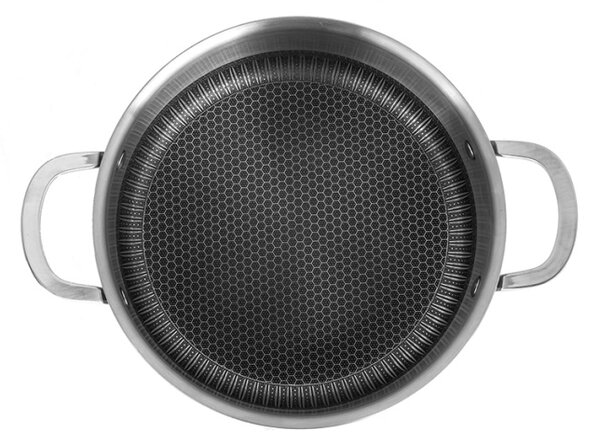 Oala Zilan ZLN9648 cu capac, tri-ply, inox, antiaderent, protectie la zgarieturi, usor de spalat, 24 cm,4.3L