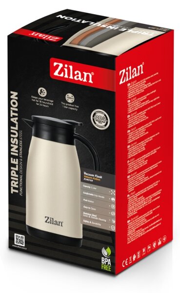 Termos Zilan ZLN0769 din inox, capacitate 1L, metine rece pana la 24 ore si cald pana la 18 ore
