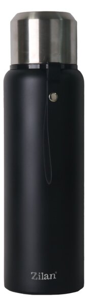 Termos portabil Zilan ZLN9914, capacitate 1L, pastreaza rece 24 ore, cald 12 ore, pereti dublii, negru