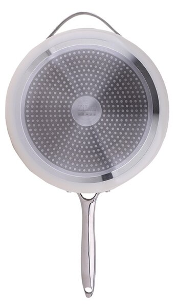Tigaie inalta cu capac Zilan ZLN0880 din 5 straturi de material, maner inox, 28 cm