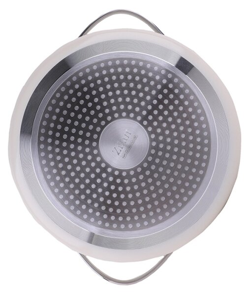 Oala Zilan ZLN0866 din 5 straturi de material, 20 cm diametru, capacitate 2.7l, Otel inoxidabil, Manere nituite