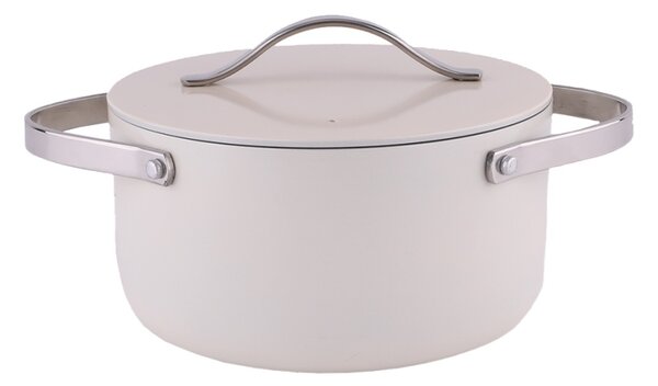 Oala Zilan ZLN0866 din 5 straturi de material, 20 cm diametru, capacitate 2.7l, Otel inoxidabil, Manere nituite
