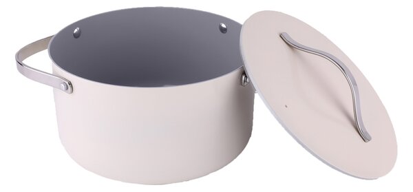 Oala Zilan ZLN0866 din 5 straturi de material, 20 cm diametru, capacitate 2.7l, Otel inoxidabil, Manere nituite