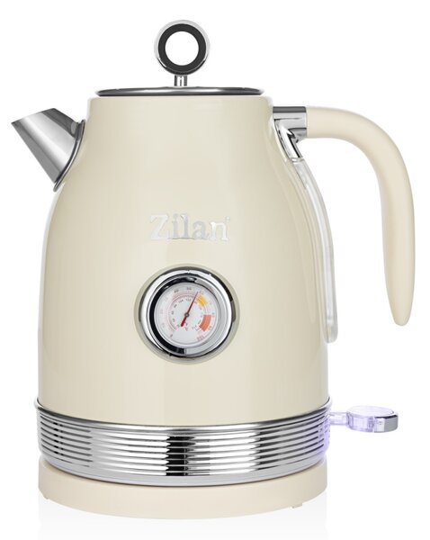 Fierbator Retro Zilan ZLN1184, 2200W, 1.7L, baza detasabila 360 , indicator luminos, protectie fierbere uscata, ON OFF automat sau manual