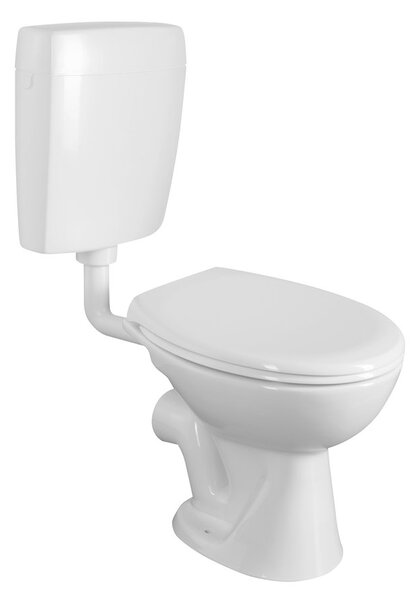 CREAVIT CREAVIT, vas combinat WC cu rezervor, inclusiv kit de spălare, deșeuri spate, alb, TP3306