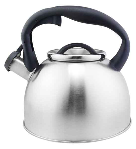 Ceainic din inox cu fluier Floria ZLN1269, Exterior polishat, Compatibil gaz, electric inductie, Capacitate 3L