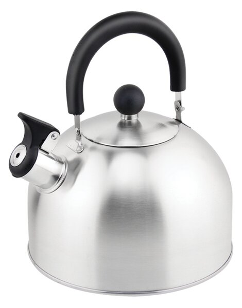 Ceainic din inox cu fluier Floria ZLN1276, Exterior polishat, Compatibil gaz, electric inductie, Capacitate 3L