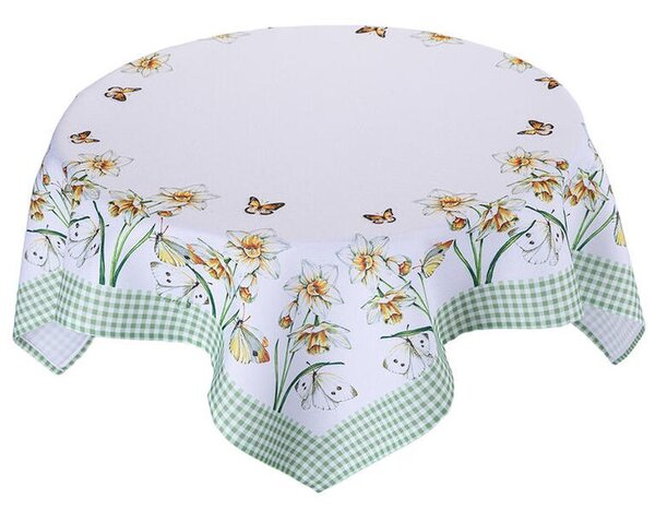 Față de masă centrală cu imprimeu NARCISE 85 x 85 cm