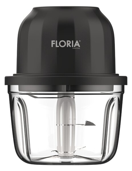 Tocator legume-fructe Floria ZLN2655 Mini Chopper reincarcabil, Capacitate 350 ml, Baterie 1200mAh, Putere 5V 30W