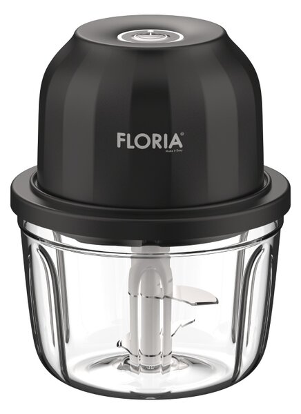 Tocator legume-fructe Floria ZLN2655 Mini Chopper reincarcabil, Capacitate 350 ml, Baterie 1200mAh, Putere 5V 30W