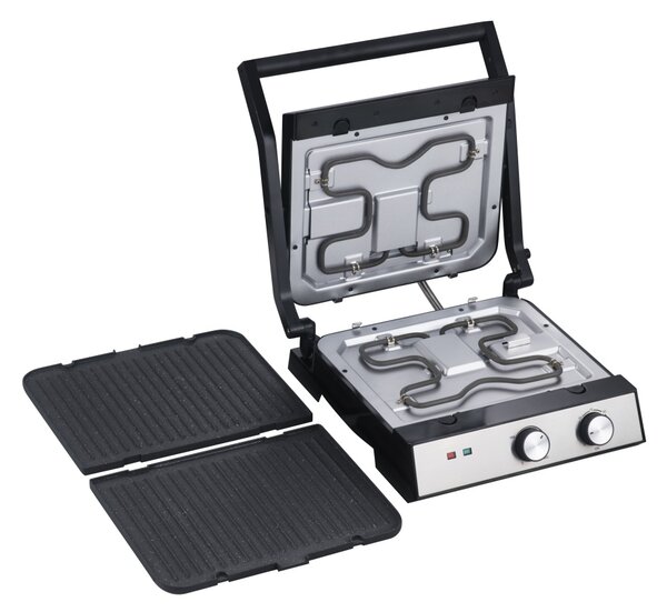 Sandwich maker si Grill Zilan ZLN3966, Protectie supraincalzire, Placi detasabile, Putere 2000W