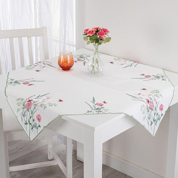 Față de masă brodată FLORI ROZ 85 x 85 cm