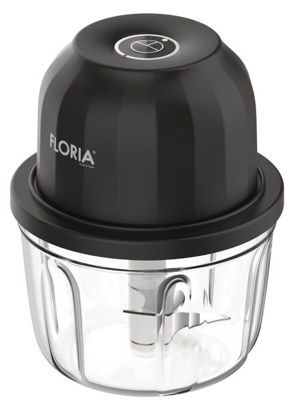 Tocator legume-fructe Floria ZLN2655 Mini Chopper reincarcabil, Capacitate 350 ml, Baterie 1200mAh, Putere 5V 30W