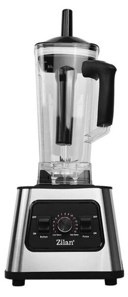 Blender inox Zilan ZLN2785, Vas din sticla 2L, 15 trepte viteza + pulse, Putere 1100W
