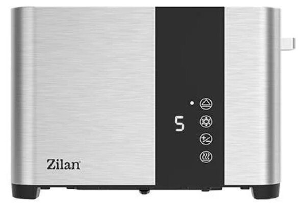 Toaster digital Zilan ZLN6334 2 felii, Inox, 3 functii, Display LED cu touch screen, Tavita pentru firimituri, 850W