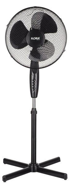 Ventilator cu picior FLORIA ZLN1181 - 40cm, 40W, 3 viteze, motor silentios, negru