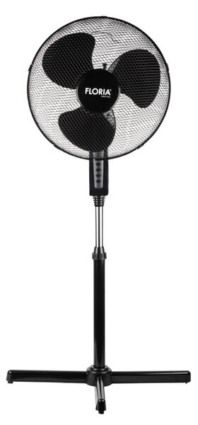 Ventilator cu picior FLORIA ZLN1181 - 40cm, 40W, 3 viteze, motor silentios, negru